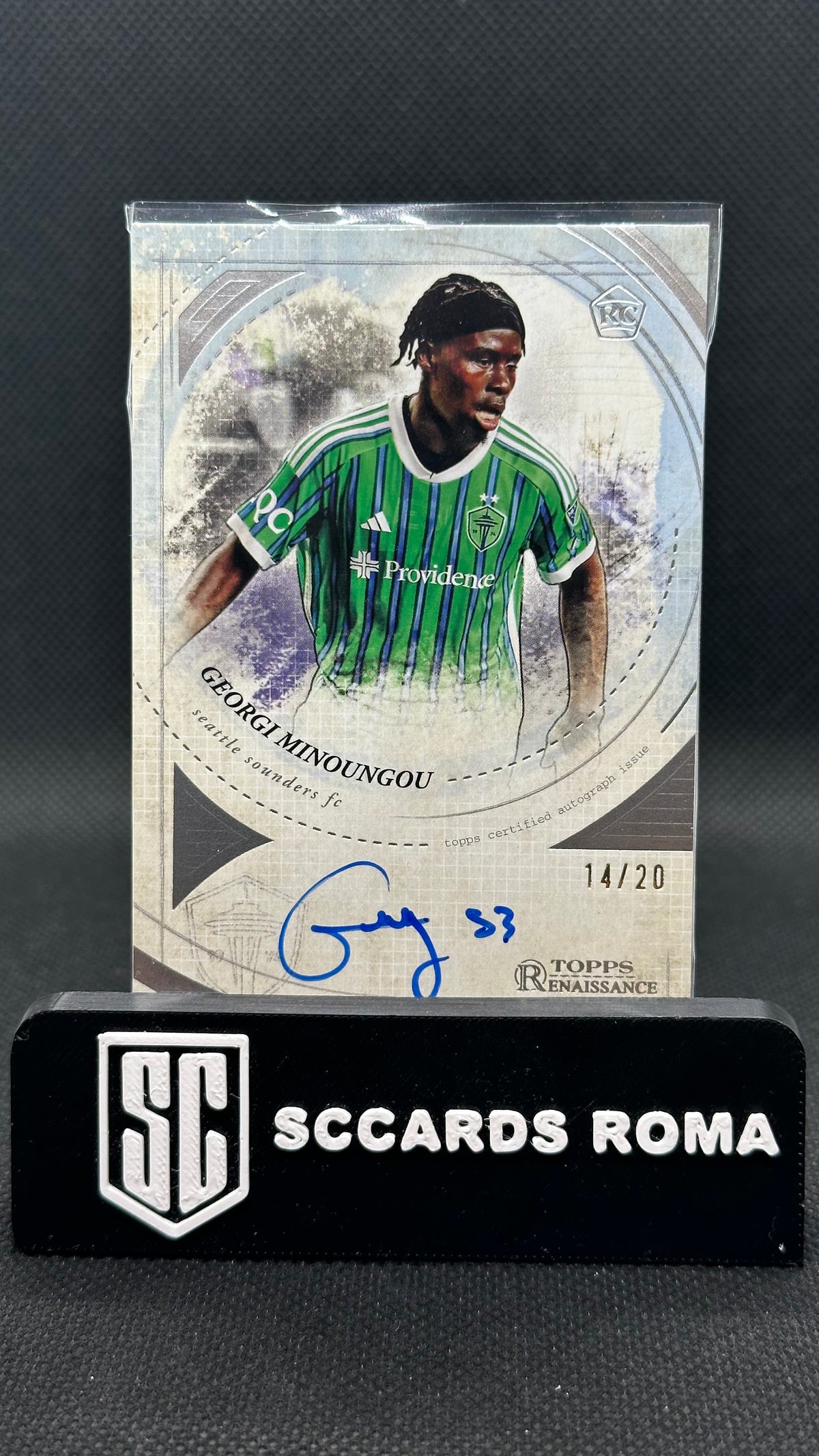 Seattle Sounders Georgi Minoungou 2025 Topps Chrome MLS Rookie Auto /20