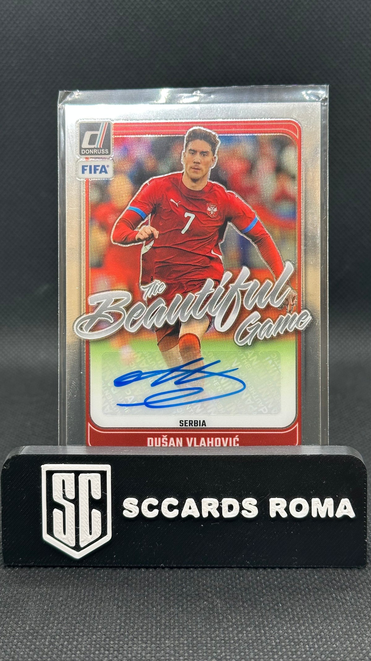 Dusan Vlahovic Autograph Panini Donruss FIFA Serbia