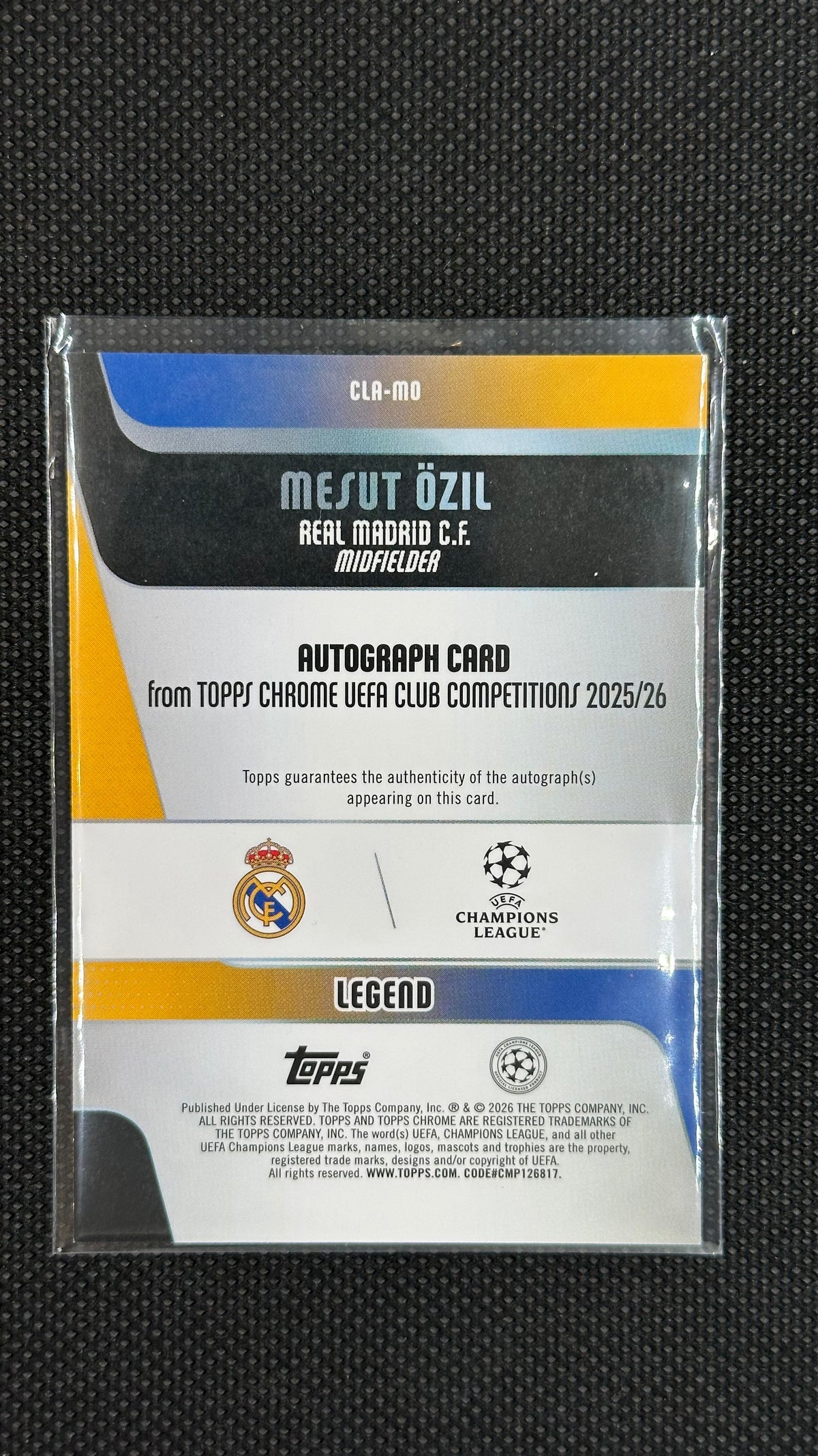 ozil auto /199 topps chrome