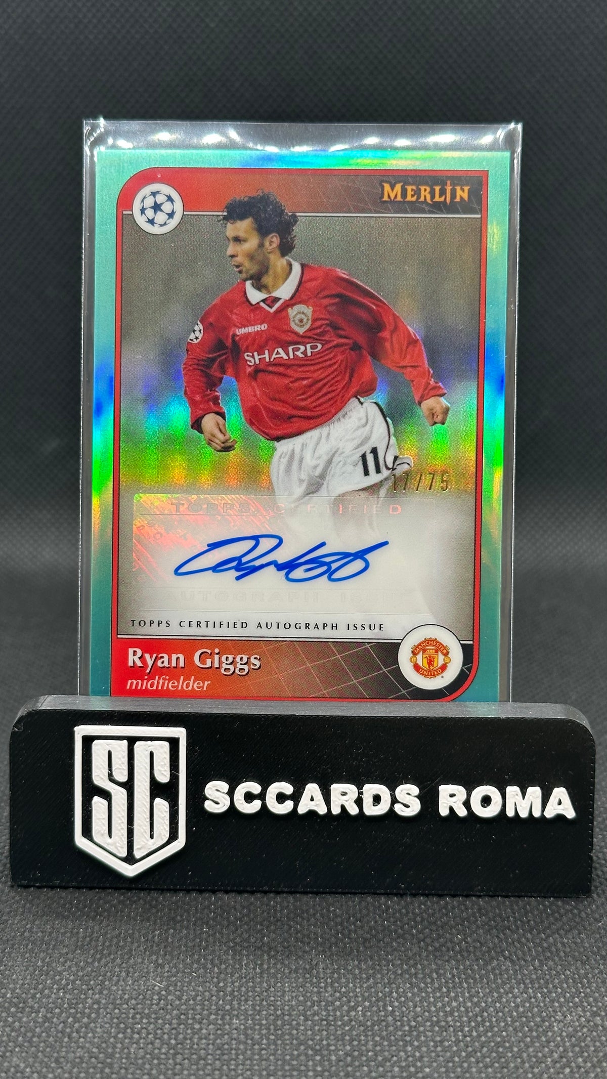 Ryan Giggs auto /75 Topps merlin