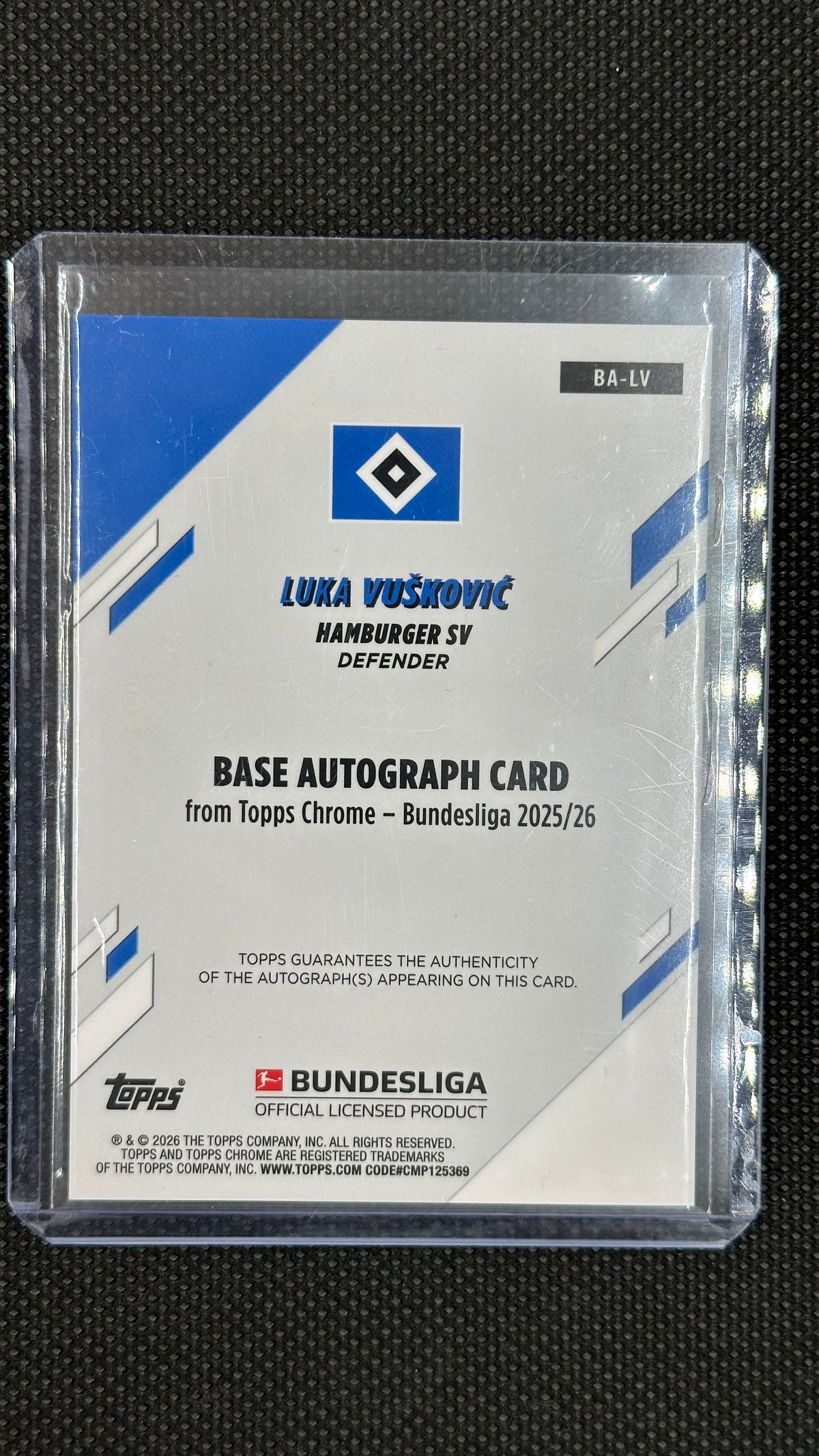 Luka Vuskovic Rookie Auto topps logo fractor /52 Topps Chrome Bundesliga