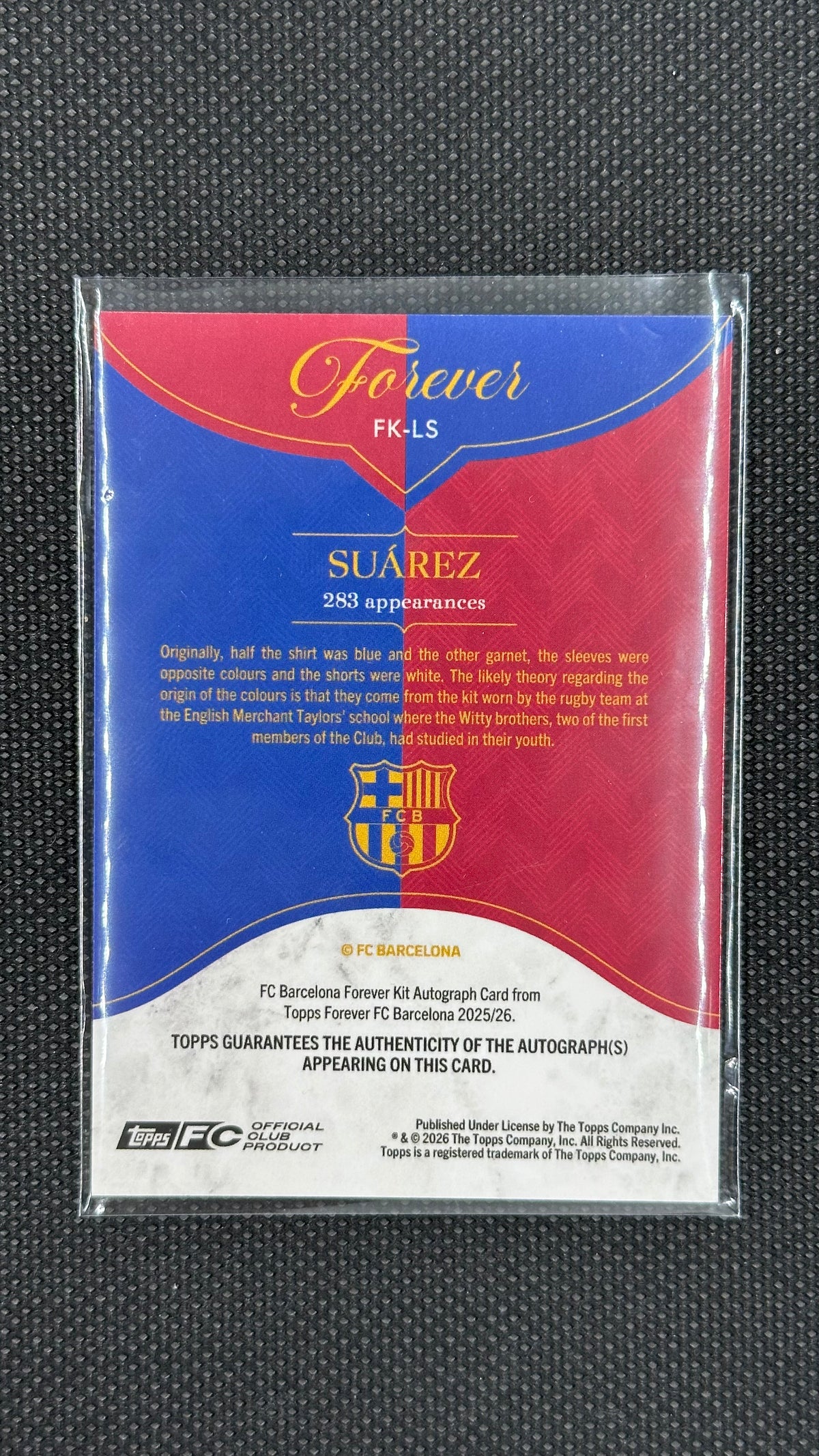 luis suarez auto /75 Barcelona forever