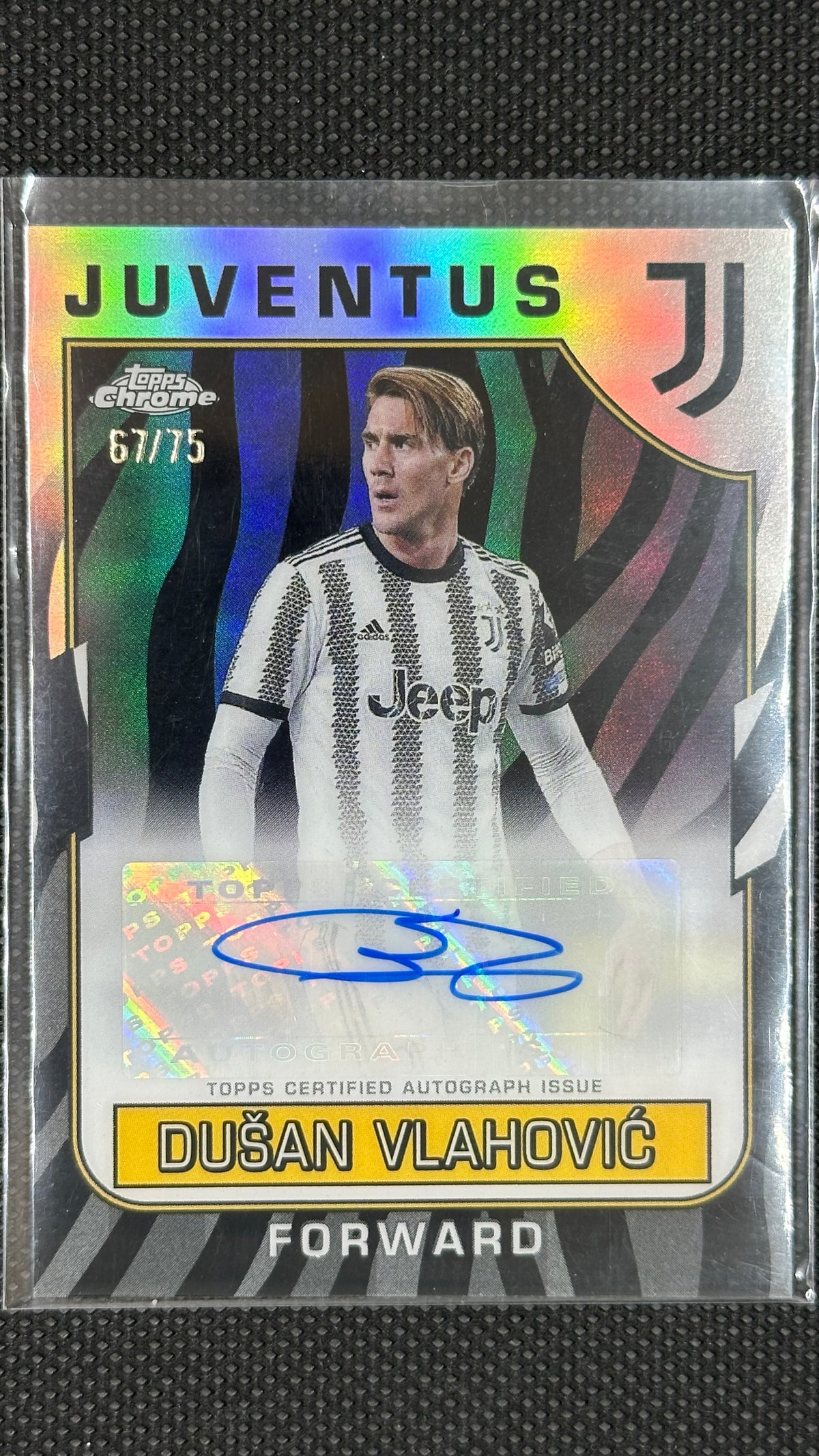 Dusan VLAHOVIC zebra auto /75 Topps chrome