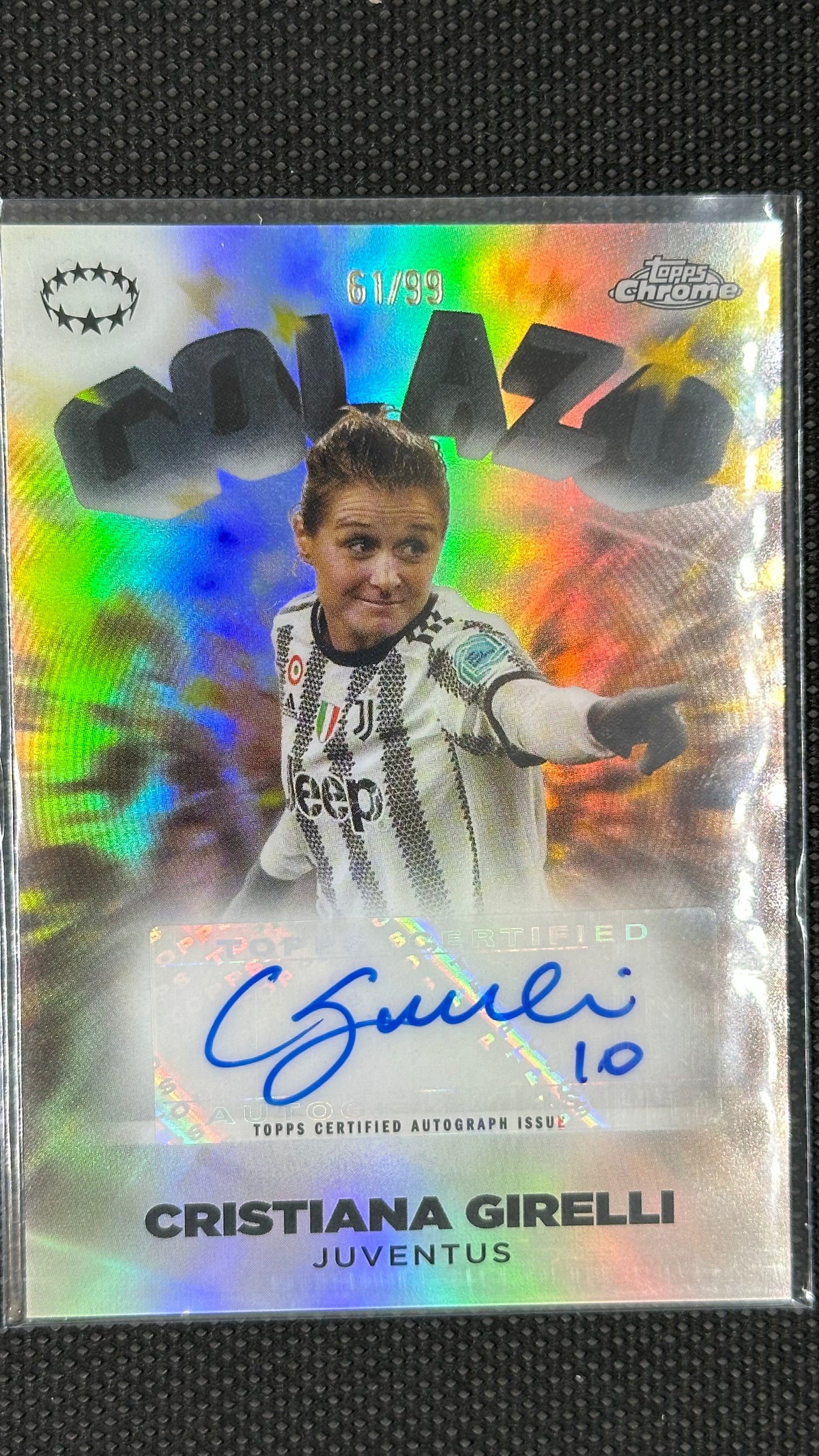Cristiana Girelli auto /99 Topps chrome golazo