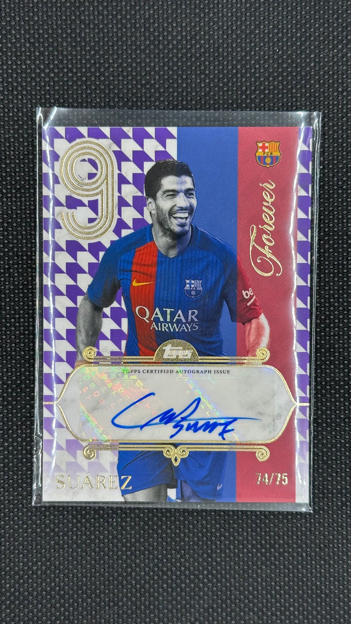 luis suarez auto /75 Barcelona forever