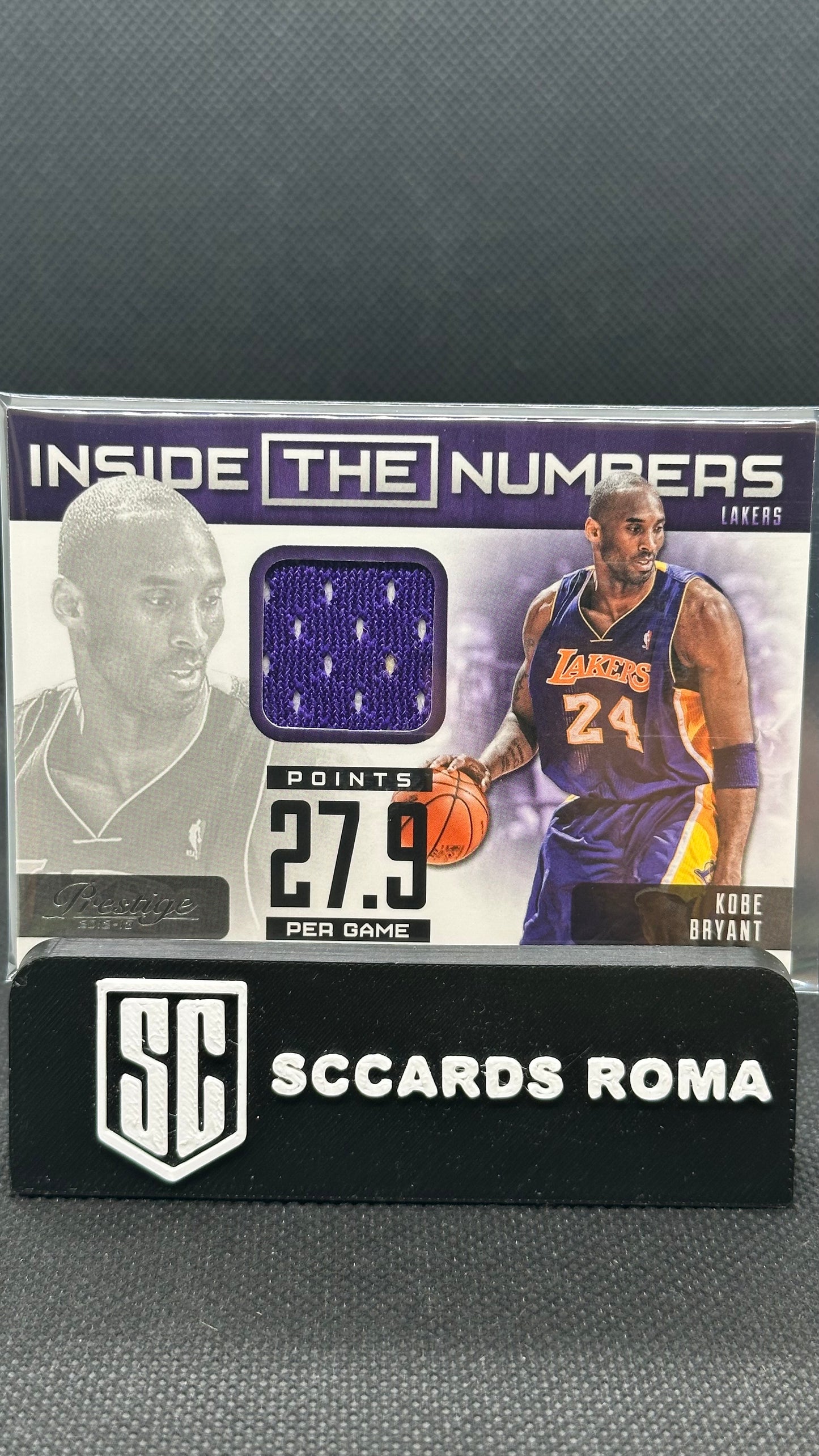 Kobe Bryant patch match worn panini inside the number prestige