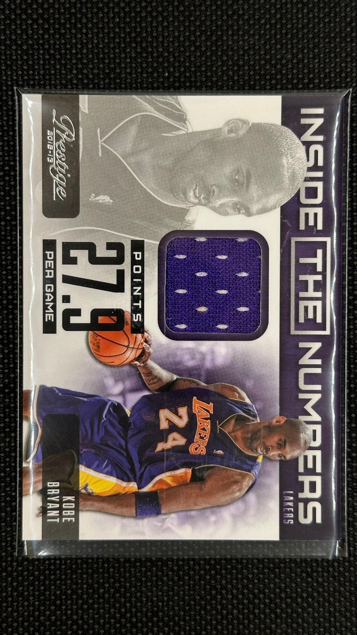 Kobe Bryant patch match worn panini inside the number prestige