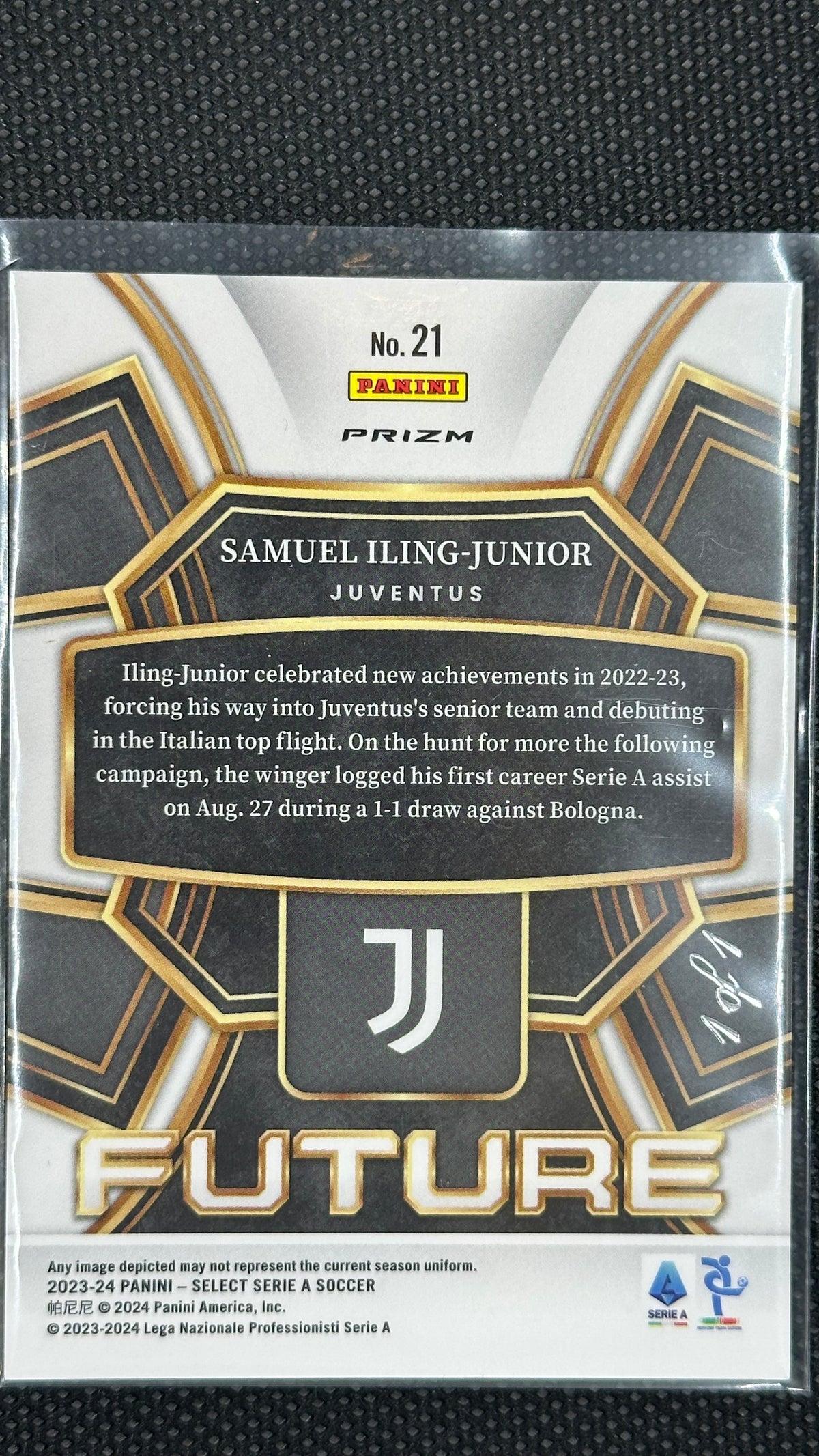 SAMUEL ILING-JUNIOR 1/1 /25 /49 select serie a future Juventus