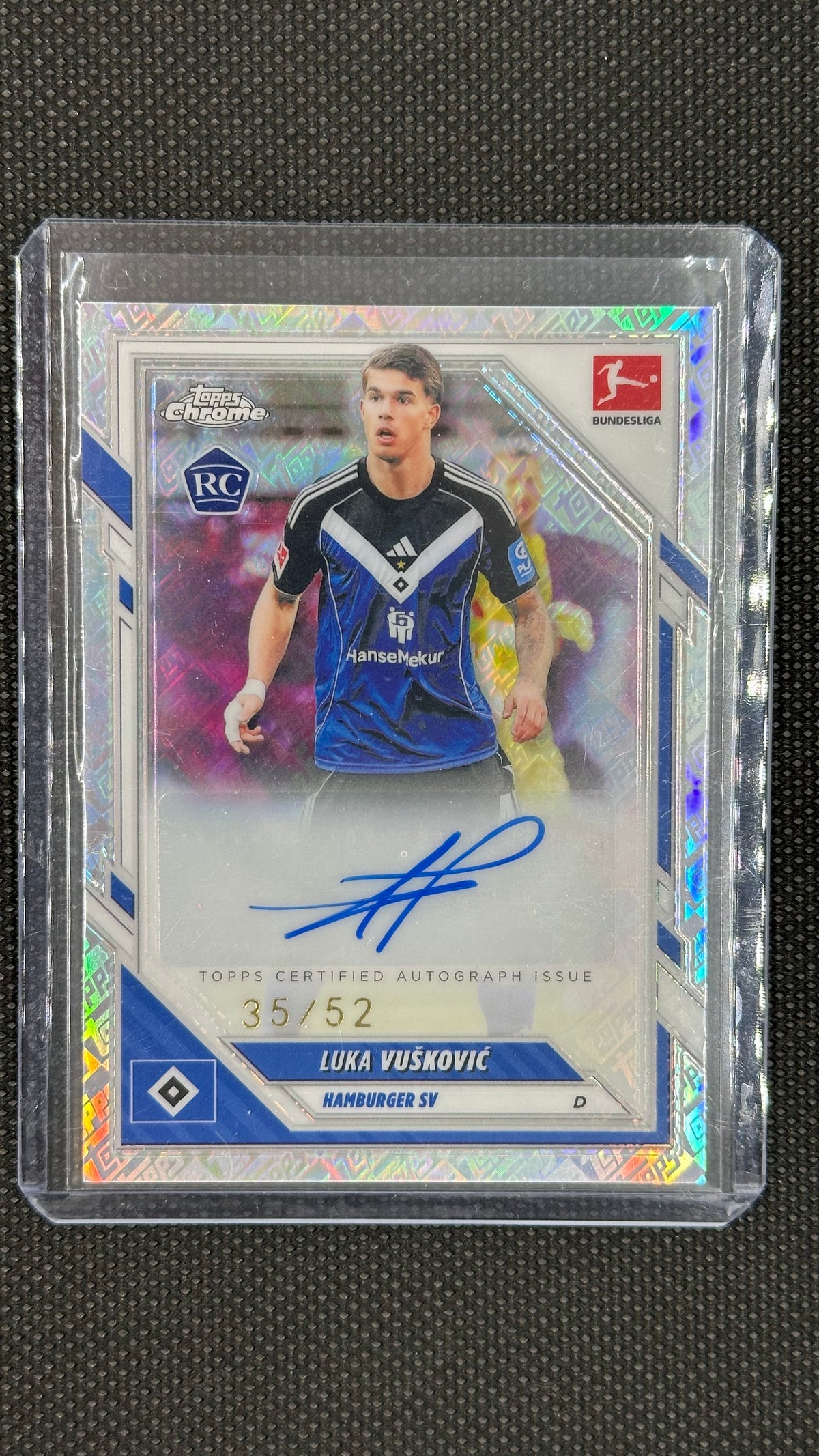 Luka Vuskovic Rookie Auto topps logo fractor /52 Topps Chrome Bundesliga