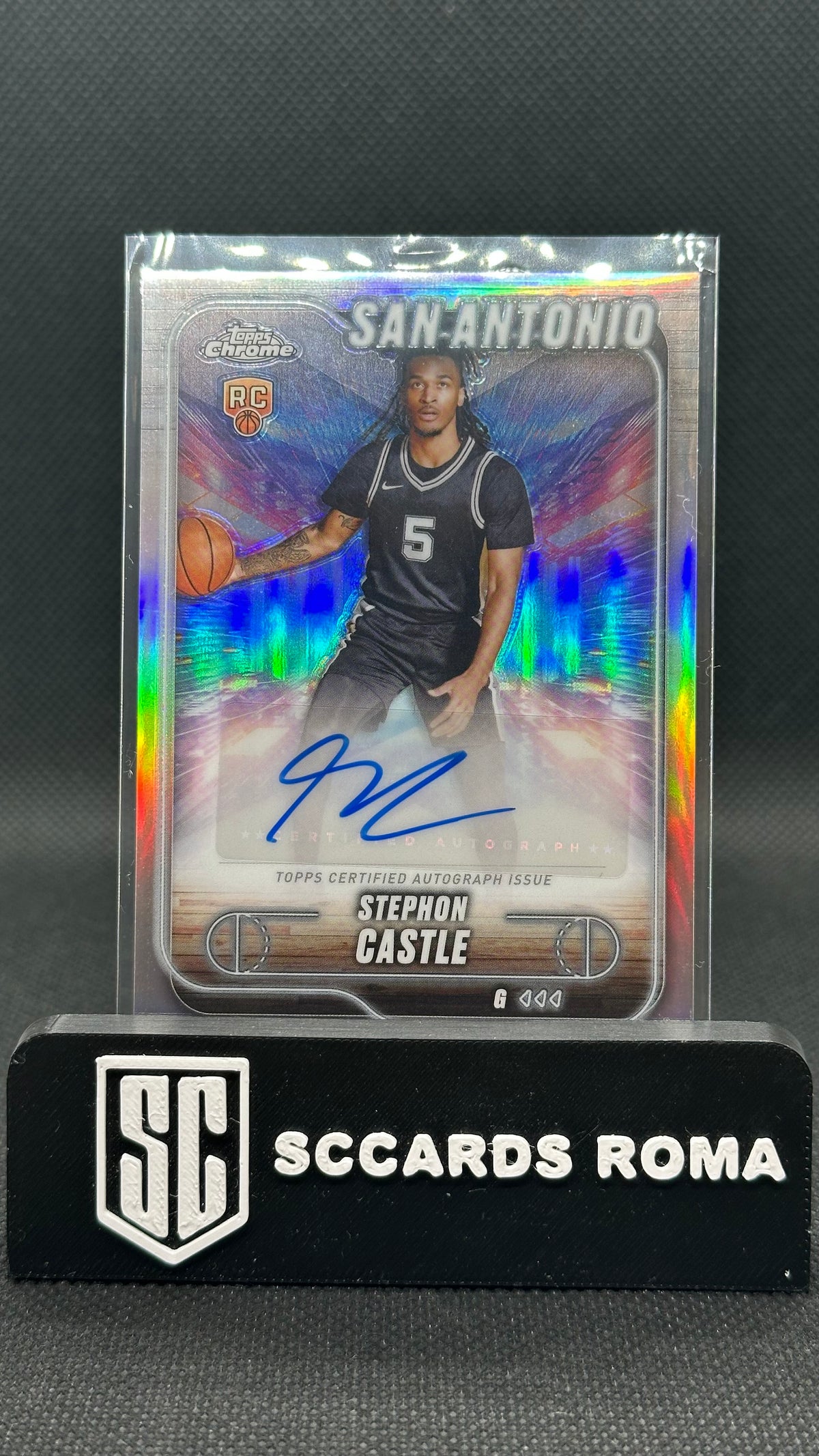 STEPHON CASTLE rookie auto refractor topps chrome