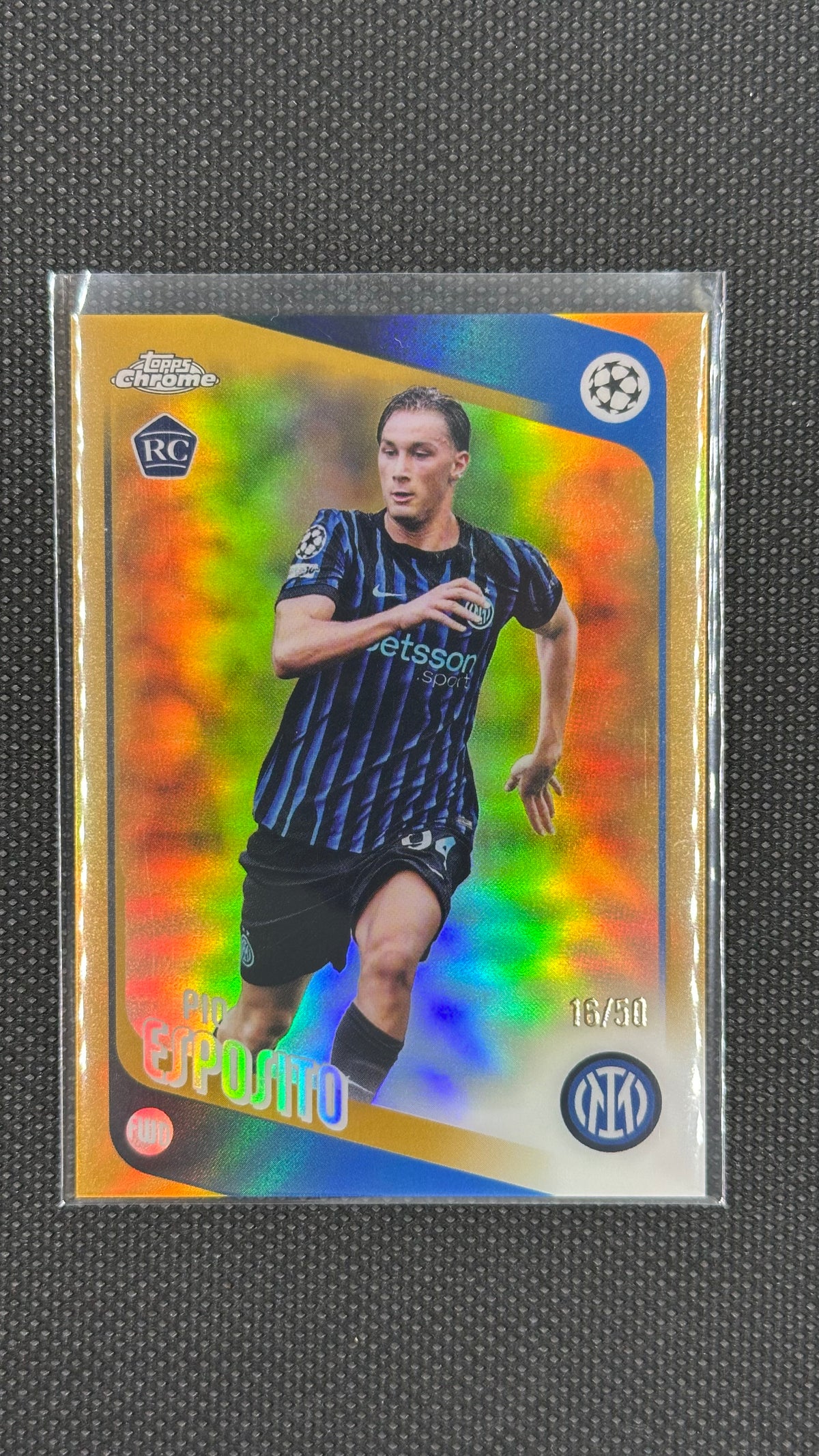 Pio Esposito /50 true gold Topps chrome rookie