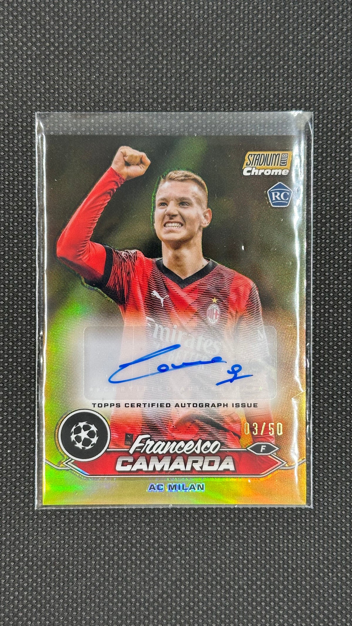 Francesco Camarda Rookie Auto /50 Topps Chrome Stadium 2023/24