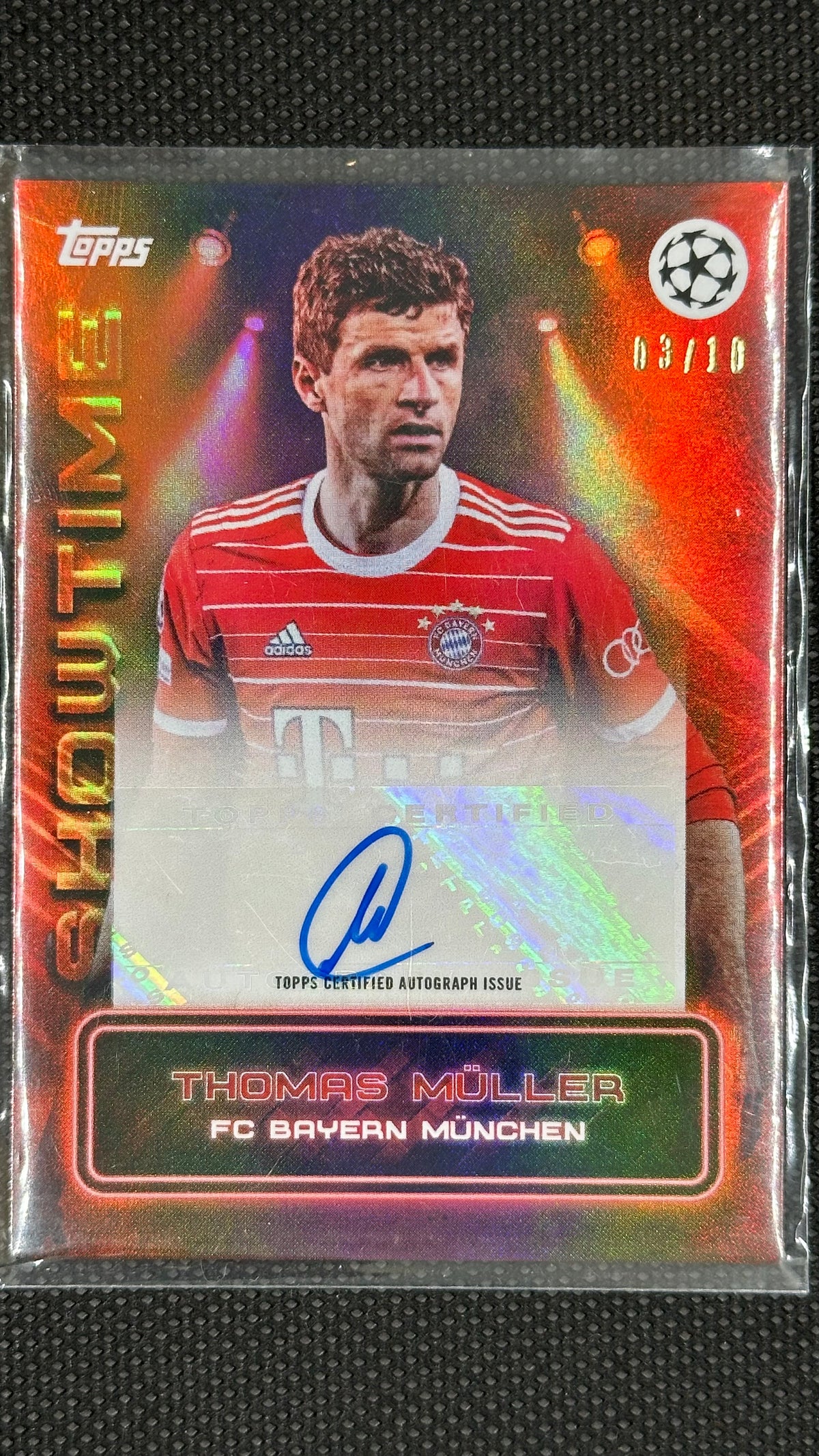 Thomas Müller Autograph /10 Topps Showtime Champions League