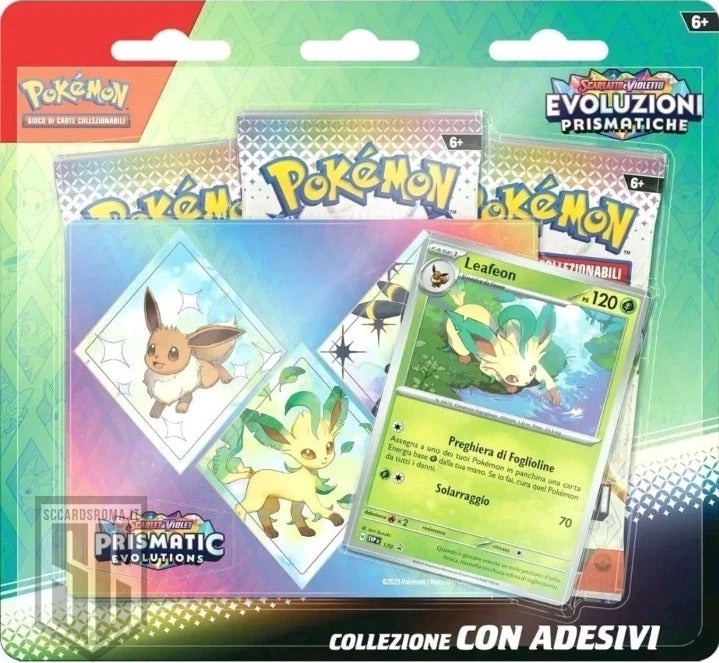 Pokemon Evoluzioni Prismatiche Blister 3 bustine Leafeon