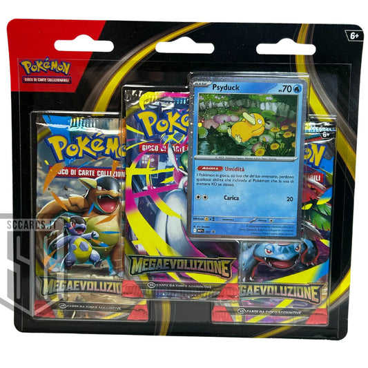 Pokemon Megaevoluzione Blister 3 Buste Psyduck Box 2025 (ITA)