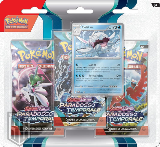 Pokemon Paradosso Temporale Blister 3 bustine Cetitan